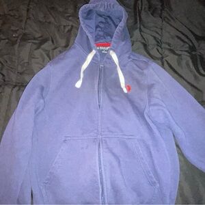 Polo Ralph Lauren Navy Blue Zip-Up Hoodie – Men’s Size Small